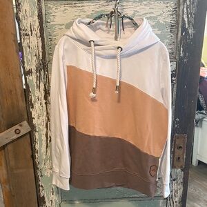 Kismet Colorblock Hoodie with Rope Drawstrings